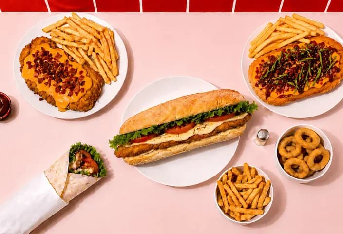 Viva la Mila menu spread photography